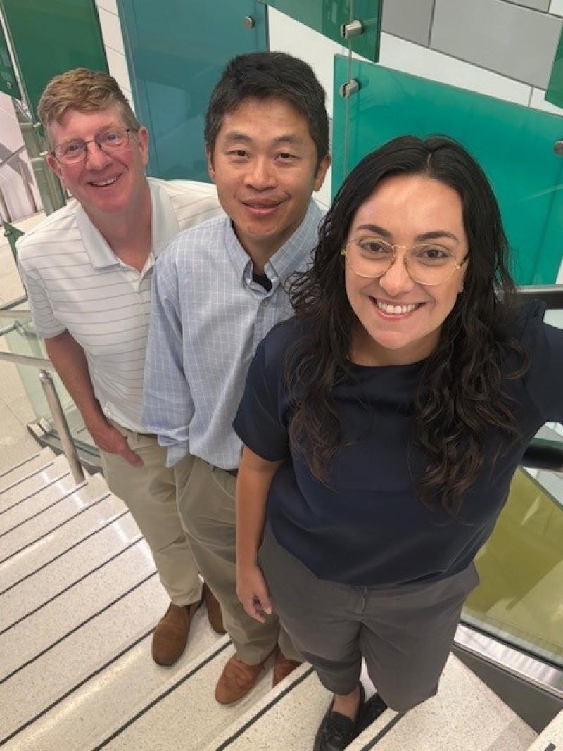 From top: Dr. Carolina de Aguiar Ferreira; Dr. Jinda Fan: and Dr. Kurt Zinn.